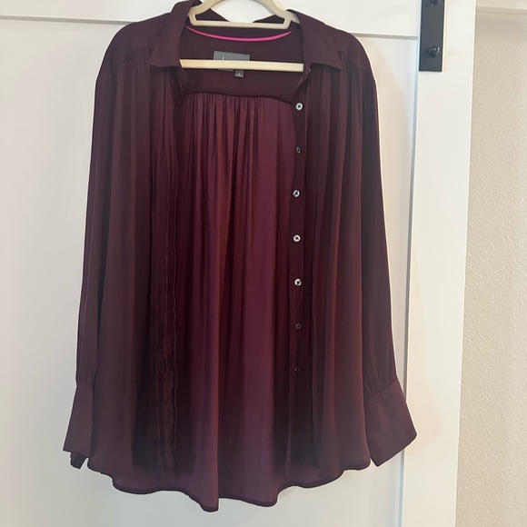 Anthropologie Burgundy Blouse - Picture 5 of 8